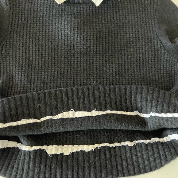 Veronica Beard Mixed Media Sweater Wool Cashmere Waffle Knit Sz M DIY *Holes - Picture 13 of 16